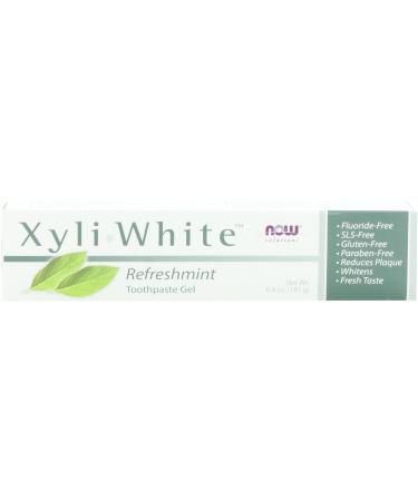 NOW Xyliwhite Refreshmint 6.4oz - Pack of 4 | Natural Whitening Toothpaste - Buy Online on GoSupps.com