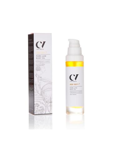 Age Defy+ Pure Luxe Body Oil 50ml | Natural & Organic Anti-Ageing Body Oil by Cha V htz | Radiance-Enhancing Oil for Mature Skin | Paraben Free & Ethyl Alcohol Free | Cruelty Free & Vegan
