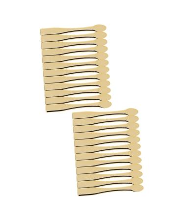 FOMIYES 24 pcs mini spatula for cosmetics makeup spoons abs skin care spatula spatula for skincare 6.00X0.70X0.70CMx2pcs Goldenx2pcs