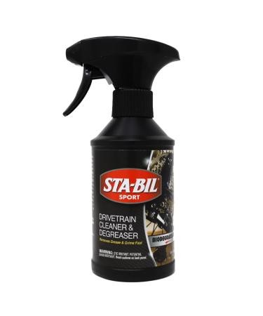 STA-BIL SPORT Drivetrain Cleaner & Degreaser - Bicycle Chain Cleaner - For Regular or Electric Bikes - Bike Cleaning Spray - Dirt and Oil Remover - 10oz, (22505)