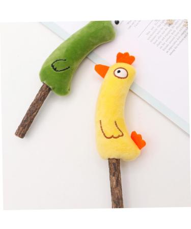 POPETPOP 2pcs Cat Teething Stick Indoor Playset Cat Dental Care Cat Grinding Teeth Rod Cat Cartoon - Buy Online on GoSupps.com