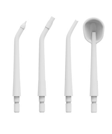 Oral Irrigator Replacement Nozzles 4 Pieces for RAZOKO Oral Irrigator For thorough tooth cleaning and gum massage White Replacement Nozzles