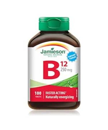 Jamieson Vitamin B12 (Methcycobalamin)250mcg 100 Tablets