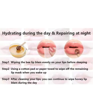 Honey Balm Lip Balm Set - 2PCS Lip Masks for Dry Lips, Exfoliator & Moisturizer with Brush - Reduces Lines, Lightens & Anti-Wrinkle Formula - Buy Online on GoSupps.com