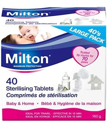 Milton Sterilising Tablets - 40 Count, Pack of 1 | Effective Disinfection Solution - Buy Online on GoSupps.com