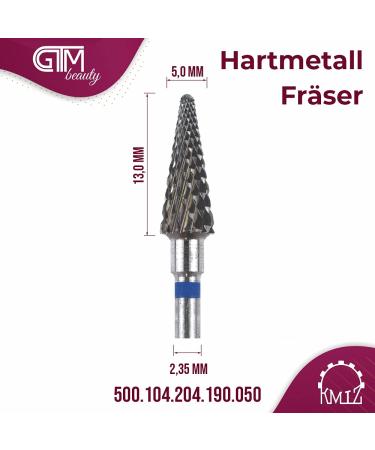 KMIZ Professional Carbide Cutter Round Cone (Blue Ring) - Premium Quality for Nail Care | International Shipping Available - Buy Online on GoSupps.com