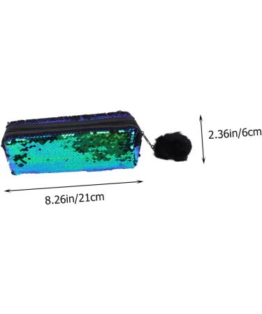 Operitacx 3 pcs Cosmetic Sequined Case Pouch Bag Bags Style Storage Glitter Sequin Sequins Pencil Makeup Lady 21X7CMx3pcs Green Blackx3pcs - Buy Online on GoSupps.com