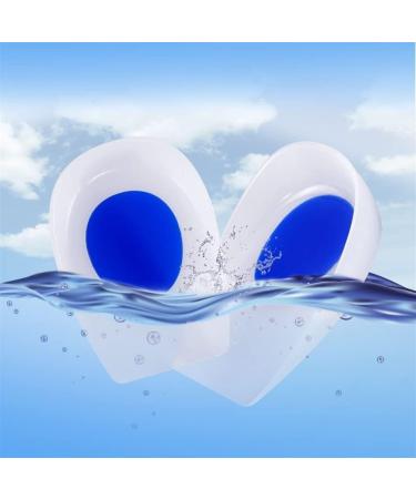 Extra Soft Heel Liner Silicone Protectors for Heel Spurs & Dry Cracked Heels - Medium Blue & White - Buy Online on GoSupps.com
