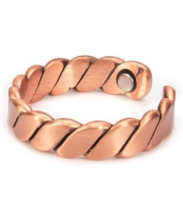 EnerMagiX Braided Magnetic Copper Ring for Men - Stylish Jewelry Gift for Dad and Husband - Buy Online on GoSupps.com