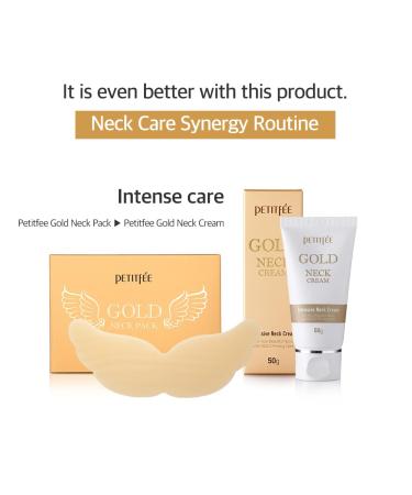 Petitfee Gold Neck Cream 1.76 oz. (50g) - Intensive Neck Care with 24k Gold Adenosine Peptides Squalane Firming Skin Reduces Fine Lines Neck & Decollete Massage Cream - Buy Online on GoSupps.com