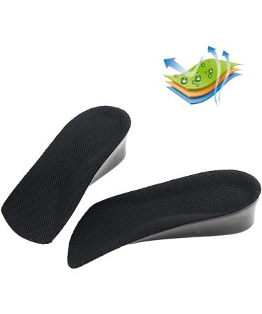 GLEAVI PU Shoe Insoles - 2 Pairs Height Increase Inserts for Men & Women - Invisible Arch Support Pads - Half Size Black - Buy Online on GoSupps.com