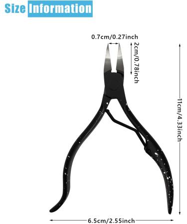 Zalaxt Toenail Clippers Nail Clippers for Thick or Ingrown Toenails Stainless Steel Long Handle Toenail Cutters (Black-1) - Buy Online on GoSupps.com