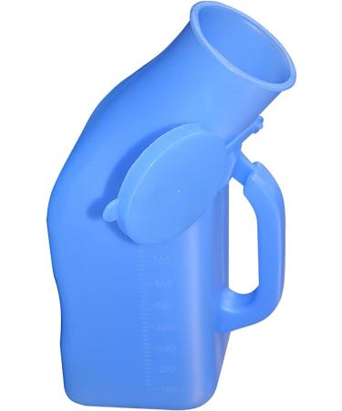 Male Urinal- Thick Firm Portable Sealing is Good Reusable Mobile Potty Urine Bottle with 1000mL for Men Incontinence Elderly Child(Blue) Happy - Buy Online on GoSupps.com