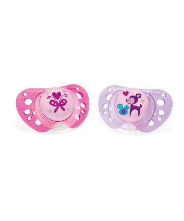 Chicco Physioforma Pacifier 2 Pack - Pink Rubber for 6-16 Months - International Shipping Available - Buy Online on GoSupps.com