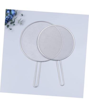 Zerodeko 2pcs Guard Skillet Lid Strainer Stainless Steel Frying Pan Oil Splatter Guard Spatter Shield Frying Splatter Oil Shield Stainless Steel Pan Fry Screen Splatter Screen Fried Sieve Silver 45.00X29.00X1.00CM - Buy Online on GoSupps.com