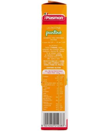  Italian Gourmet E.R. Pack of 12 Plasmon Punt ine Pastina Infanzia Svezzamento From 6 Months 340g + Pulpa Italian Gourmet 400g - Buy Online on GoSupps.com