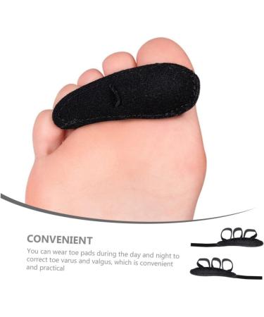 2pcs Toe Spacers for Women and Men - Straightener & Spreader with Eva Elastic Band for Night Support - Black - Buy Online on GoSupps.com
