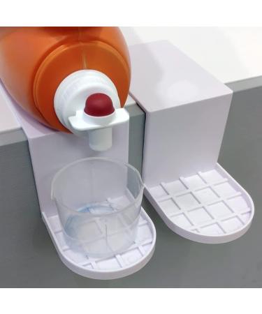 Renococo 2 Packs Laundry Detergent Cup Holders Fabric Softener Soap Dispenser Drip Catcher Firmly Hold on Bottle Spouts Keep Washer Dryer and Floor Clean Organize White - Buy Online on GoSupps.com