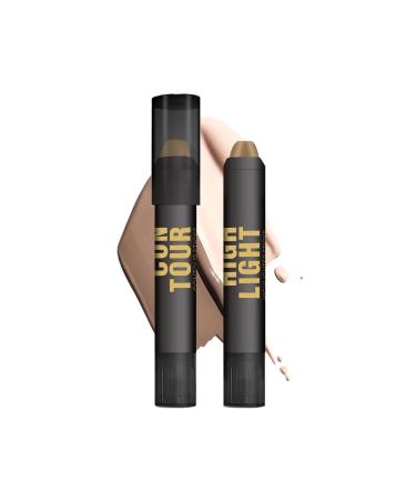 LXZJJM 2-in-1 Blush Stick Highlighting And Grooming Stick Blendable And Buildable Color All Day Wear Blends Perfectly Onto Skin (6950 Dimensional Finishing Stick 22.1g) 6950 Dimensional Finishing Stick 22.1 g (Pack of 1)