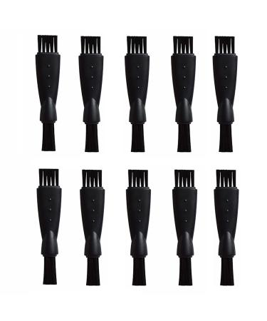 10pcs Mens Electric Shaver Cleaning Brush Hair Remover Shaving Razor Brush Replacement Brushes - Black