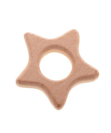 DIY Wooden Star Teething Pendant - Natural Color | Safe Eco-Friendly Baby Teether | UK Shipping Available - Buy Online on GoSupps.com