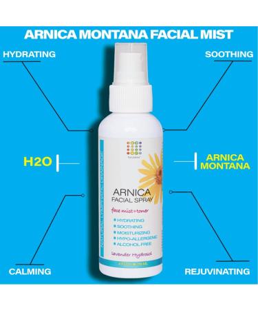 Arnica Montana Hydrating Face Mist | Soothing Facial Spray for Sensitive Skin | Reduces Puffiness | Lavender Face Toner | 4 Fl Oz - Buy Online on GoSupps.com