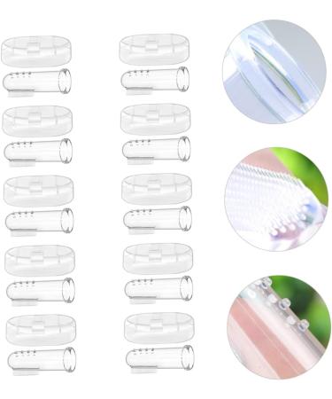 JEWEDECO 10 Sets Finger Brush Finger Cot - Toddler Travel Toys & Teether - Pet Toys & Baby Pacifier - Teeth Cleaning Tool - Buy Online on GoSupps.com