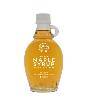 MapleFarm - Pure Canadian Maple Syrup Grade A, Golden with delicate taste - 190 ml bottle (250 g) - Pure maple syrup - Maple