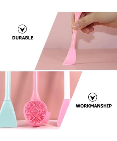 Uonlytech Silicone Spatula Silicone Facial Applicator Silicone Face Brush Double- ended Facial Brush for Deep Cleansing Makeup Removal Massaging Spatula Scraper Charcoal Face Wash - Buy Online on GoSupps.com