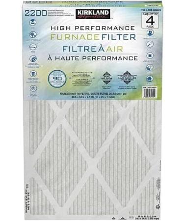 Buy Kirkland Signature High-Performance Oven Filter - 2200 Microparticles Allergen Reduction 4 Pack (16x25x1) 90 Days Supply Dual Airflow Technology International Shipping Available - Buy Online on GoSupps.com