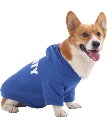 Dog Hoodie Fashion Soft Cotton Pet Hoodie Hooded Clothes Warm Autumn Winter Coat T-Shirt Costume Apparel for Small Dogs Medium Dogs (Medium Blue) Medium Blue - Buy Online on GoSupps.com