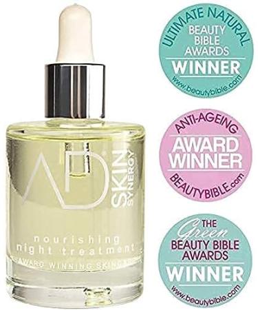 AD SKIN SYNERGY Nourishing Night Treatment Facial Oil 50ml - Natural & Organic (Award Winning) - Buy Online on GoSupps.com
