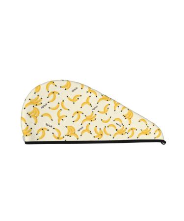 Banana Microfiber Hair Towel Soft Super Absorbent Hair Towel Wrap for Women Coral Velvet Quick Dry Hair Cap for Long Curly and Thick Hair