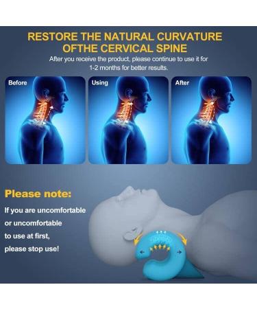 Neck and Shoulder Relaxer: Cervical Traction Device with Magnetic Therapy Pillowcase for Spine Alignment and TMJ Pain Relief - Buy Online on GoSupps.com