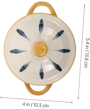 VICASKY Complementary Kids Desserts Cooking Creative with Eating Home Kitchen Dual-Handle Dessert Ceramic - Buy Online on GoSupps.com