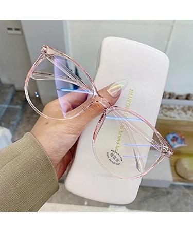 Shop Anti Blue Light Round Glasses for Men & Women - Transparent Computer Eyewear (Black) | Protect Your Eyes - Buy Online on GoSupps.com