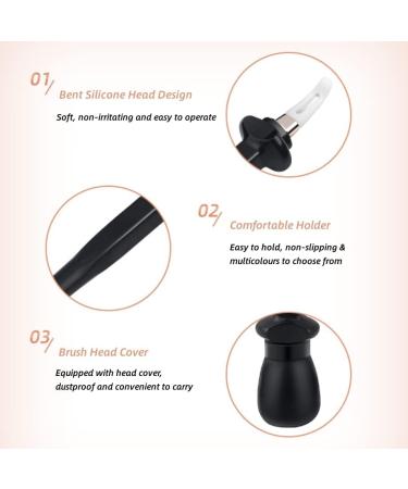Silicone Eyeliner Brush with Eyeliner Cream Set - Reusable Eye Liner Tool Waterproof Easy to Operate Makeup Aid Tool (Grass Green) Black Blue Green Purple - Buy Online on GoSupps.com