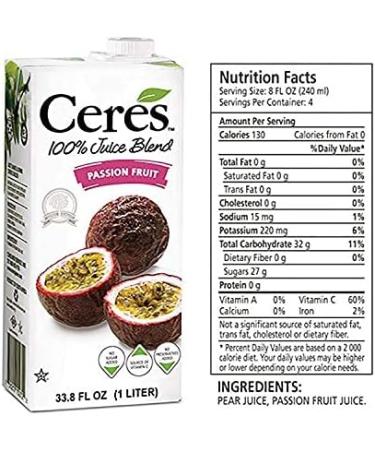 Ceres Fruit Juice Passion 1 l (Pack of 1) Package May Vary 1 L Passion Fruit - Buy Online on GoSupps.com