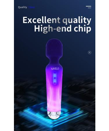 NARLO Upgraded Vibrate Wand Massager - 5 Patterns, 10 Speeds, Waterproof - Luminous Purple - Buy Online on GoSupps.com