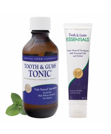 Dental Herb Company - Tooth & Gums Tonic (18 oz.) Mouthwash and Essentials Paste (Kit) 1.12 Pound (Pack of 1)