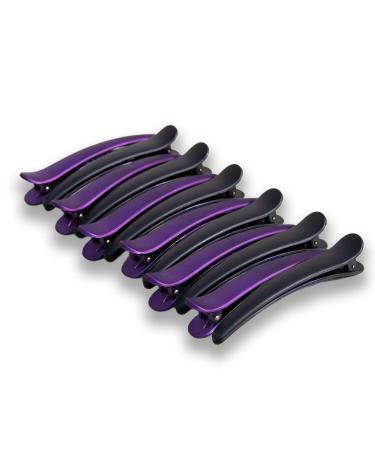 Pack of 12 hair clips plastic hair clip combi clip card hair clips hairdresser sectioning clips hair clips combi made of plastic purple