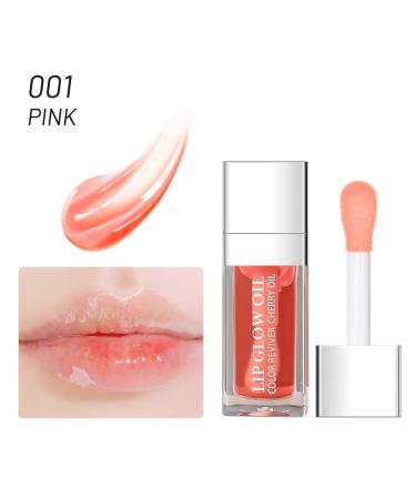 Hydrating Lip Glow Oil - Moisturizing Lip Oil Gloss for Nourished and Smooth Lips - Non-Sticky & Long Lasting - Pink Tint - 0.2 oz - Buy Online on GoSupps.com