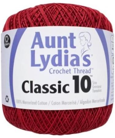 Aunt Lydia's Size 10 Crochet Thread in Victory Red - 2-Pack - Buy Online on GoSupps.com