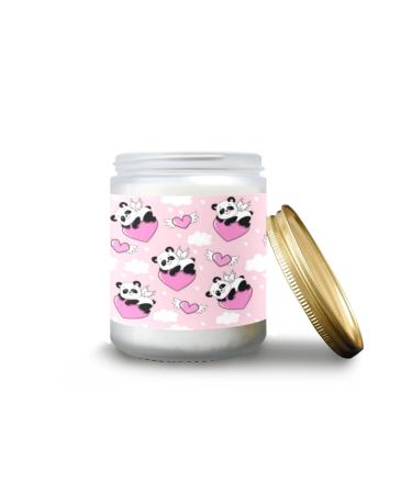 Orange Lemon Candles for Home Scented Aromatherapy Jar Candles 7 oz Long Lasting Candles Scented Candles Gift Set for Women Perfect for Birthday Gifts Cartoon Panda Lying on Heart