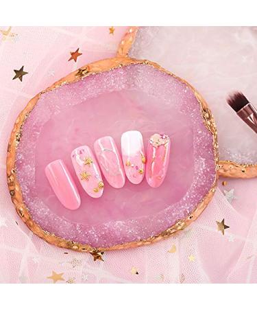 2PCS Manicure Display Board - Color Resin Stone Palette for Nail Art | Pigment Gel Tool in Random Pink - Buy Online on GoSupps.com
