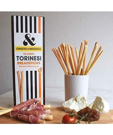 Crosta & Mollica Torinesi 4 x 120g | Classic Grissini Breadsticks | Crisp Baked | Extra Virgin Olive | Great Taste | Snap & Crunch | Italian Made | Sold by Esential Products - Buy Online on GoSupps.com