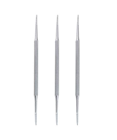 Nail Cleaner Tool 3Pcs Stainless Steel Double Sided Nail Cleaner Pedicure Nail Files Nail Pusher Spoon Cuticle Peeler Scraper Professional Pedicure Tools Nail Sets