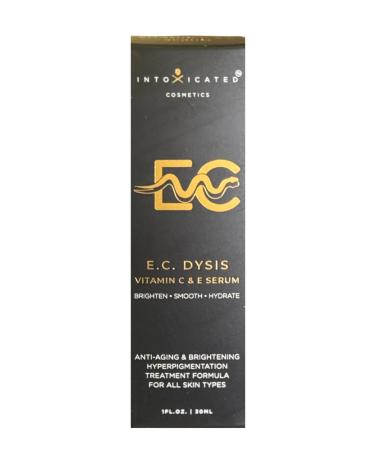 Intoxicated Cosmetics E.C. Dysis Serum 30ml - Anti-Aging & Brightening Vitamin C and E Serum for All Skin Types - Buy Online on GoSupps.com