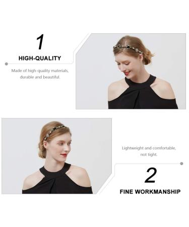 Amosfun Baroque Rhinestone Hair Band - Gothic Wedding Headdress & Fashionable Hair Accessory for Women - Buy Online on GoSupps.com