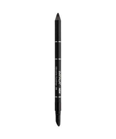 IMPALA | Waterproof Eyeliner with Silicone Intense Black Color No. 08 | Defined Line or Smudged Effect | Easy-to-Apply Creamy Texture | Intense Long-Lasting and Water-Resistant Color 08 Intense Black
